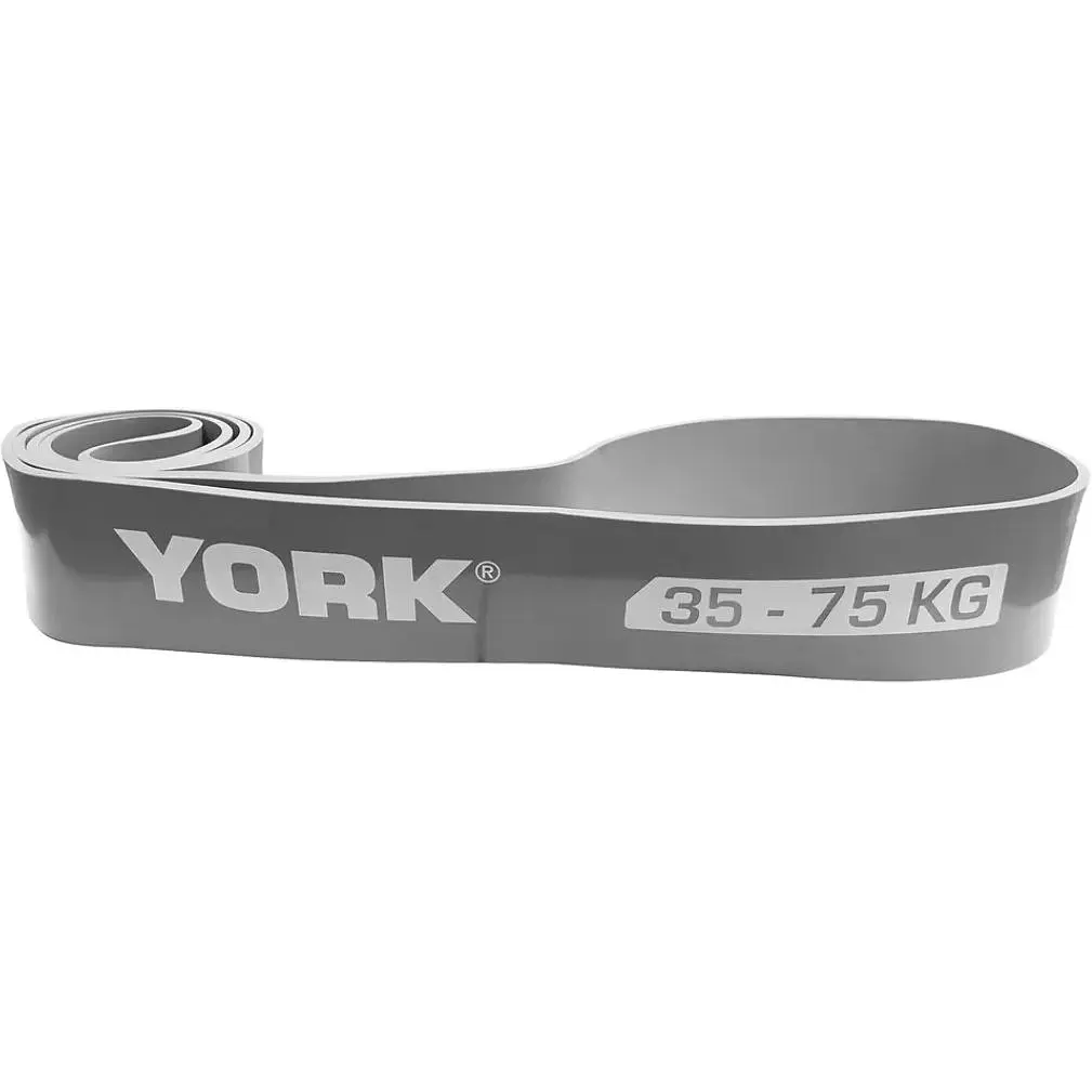 Резинка для фітнесу York Fitness 35-75кг - 2080x85x4,5 мм, сірий - фото 4