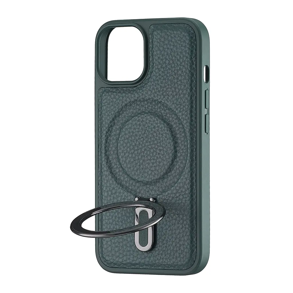 Чохол Jinduka Leather Ringo iPhone 14 Green - фото 4