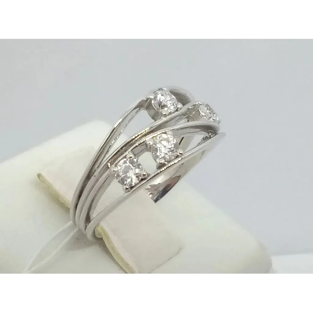 Золоте кільце Гаразд з фіанітами. 3523537 16,5 - фото 3