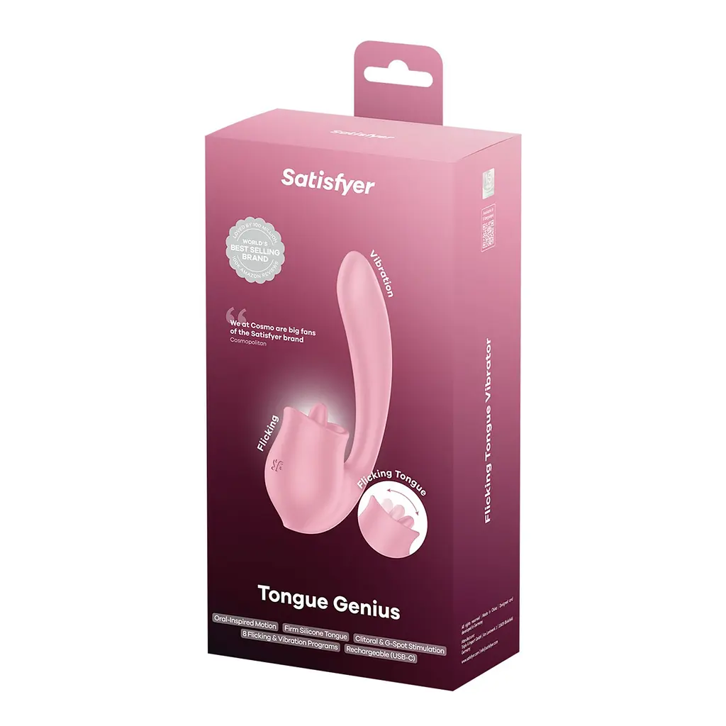 Вибратор Satisfyer Tongue Genius Вагинально-клиторальный - фото 6