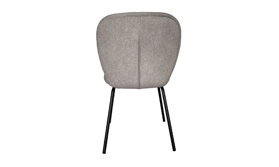 Стілець Сімпл тканина світло-сіра ноги метал чорні - фото 5