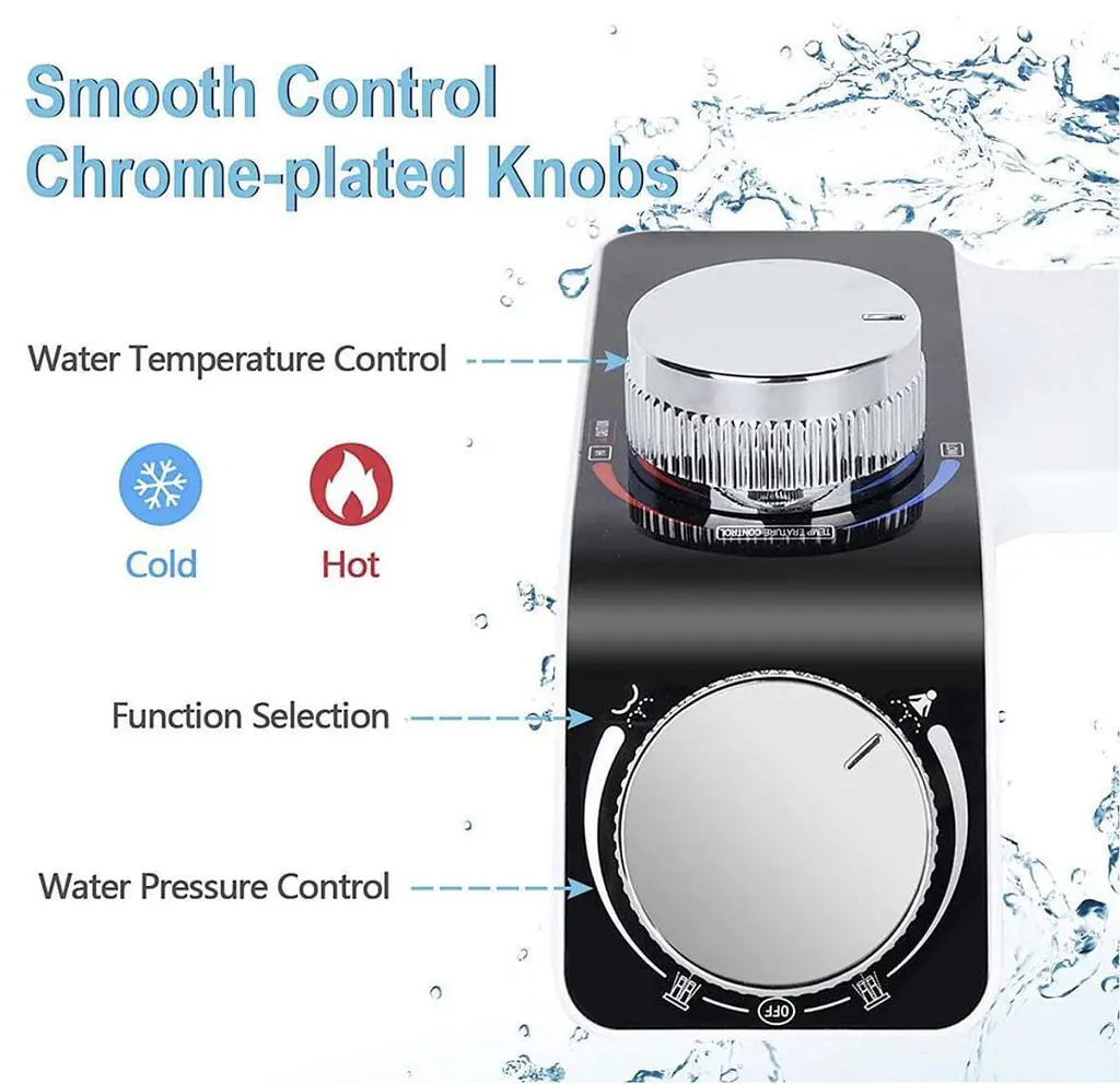 Универсальная биде-накладка SAMODRA Bidet Plus с боковым модулем и регуляцией температуры, Белая (SMWDRBP) - фото 4