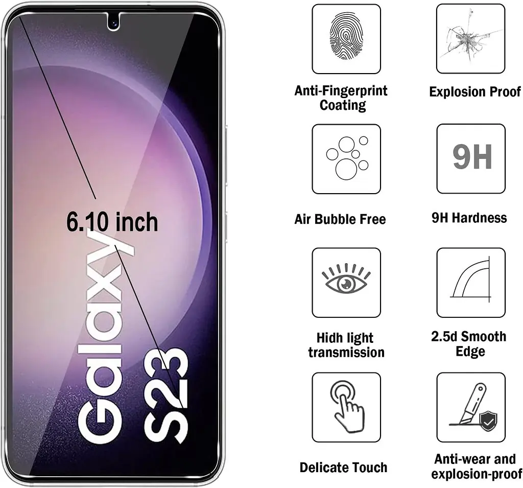 Захисне скло UniqueMe 2-в-1 для Samsung Galaxy S23 5G - фото 4