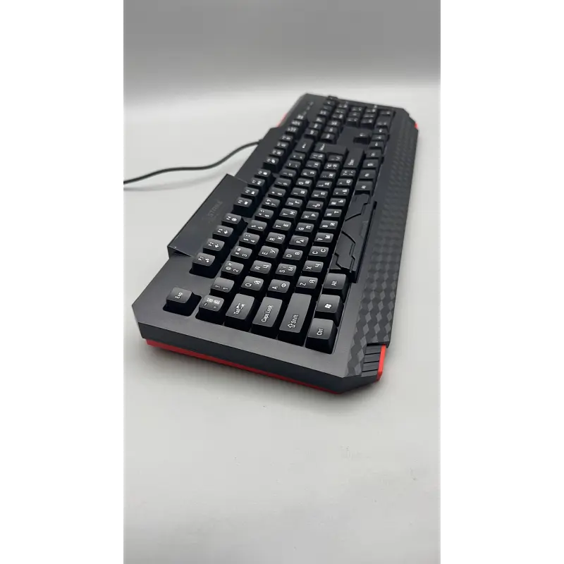 Повнорозмірна мембранна клавіатура провідна із виступом XSTRIKE X-1022 RGB USB із трьохмовною розкладкою UA/EN/RU та РГБ підсвічуванням та ніжками USB-A 105 клавіш Чорний - фото 6