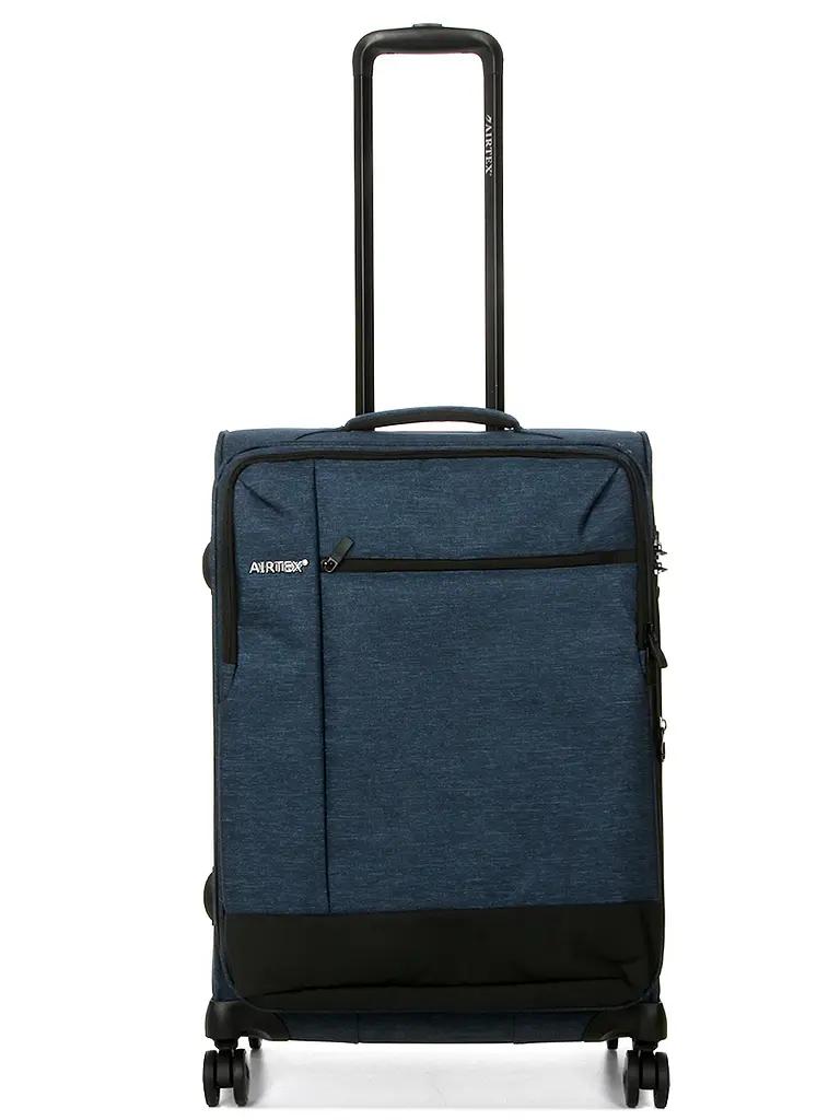 Валіза середня М тканинна Airtex 6659 66x44x59см 85л Синій - фото 2