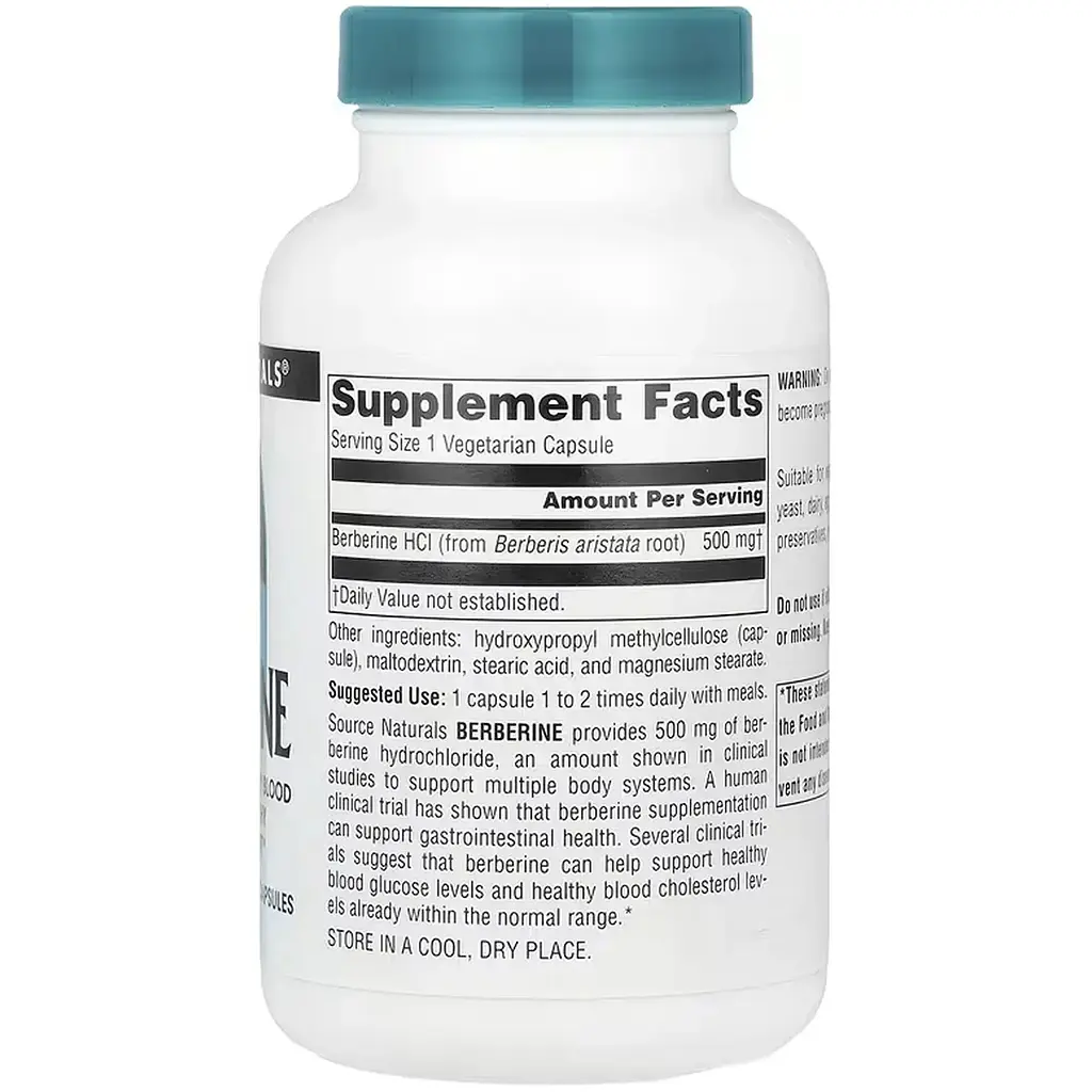 Берберін Source Naturals Berberine 500 мг 120 веганських капсул - фото 2