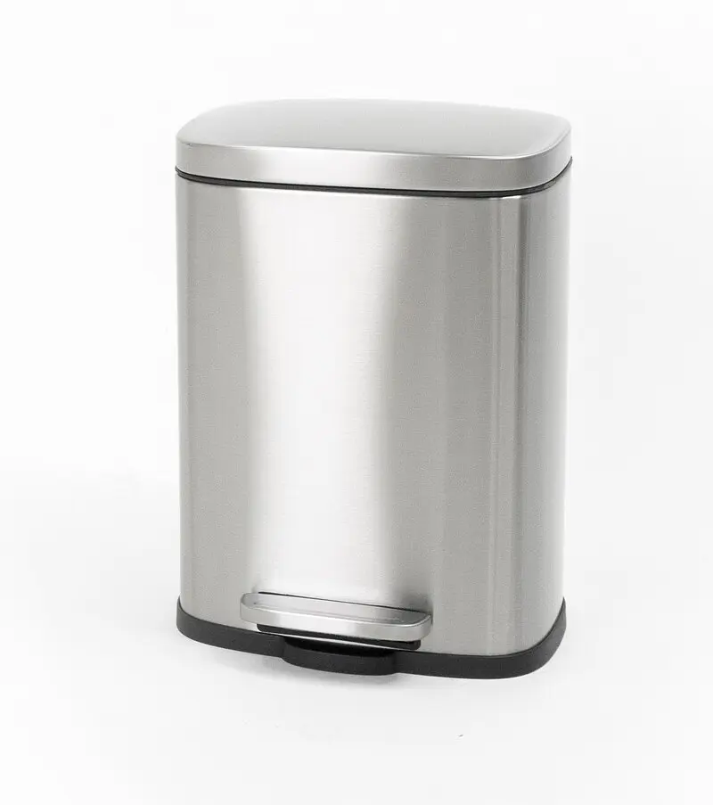 Відро для сміття з плавним закриттям прямокутне Mixxus Bevel-TC0105 SS Color 5л нержавіюча сталь MI7086, Нержавіюча сталь - фото 9