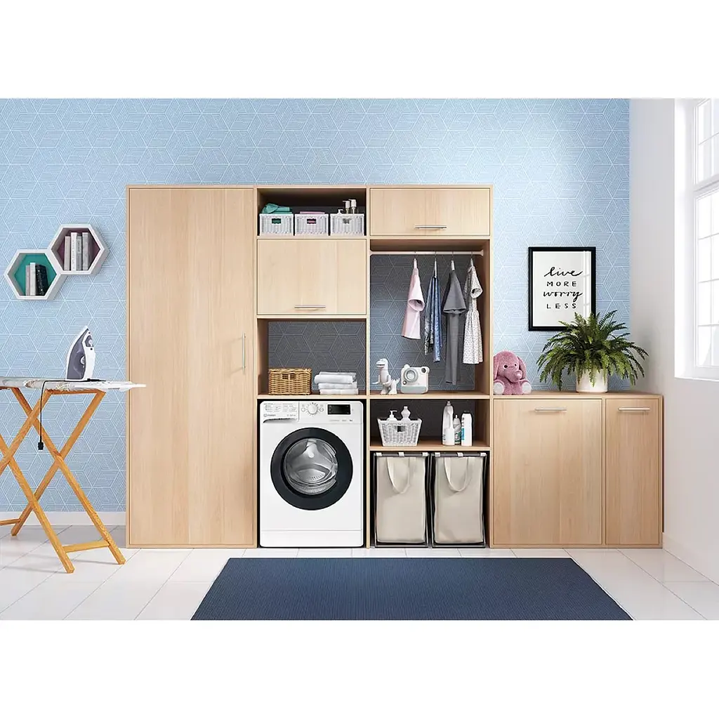 Стиральная машина Indesit фронтальная, 6 кг, 1200, A+++, 43 см, дисплей, инвертор, люк черный, белый - фото 5