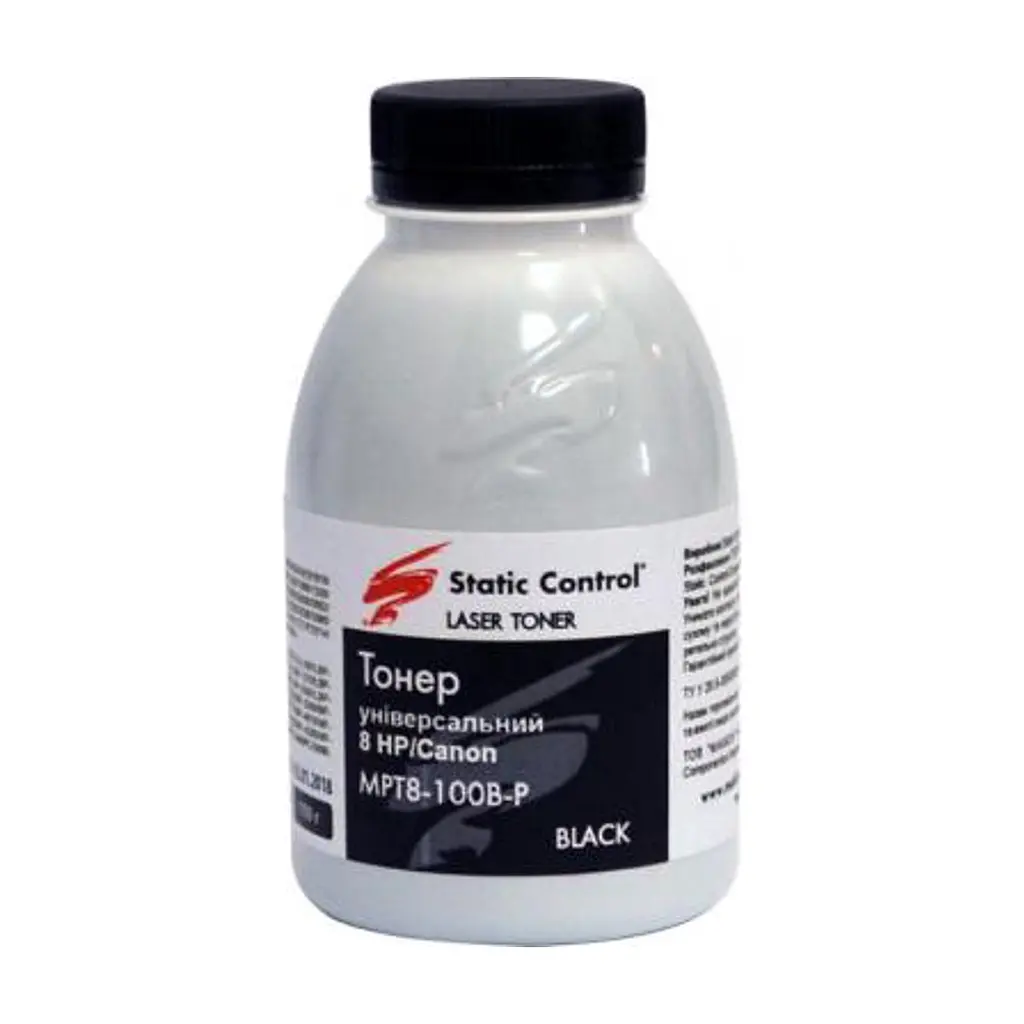 Тонер HP/Canon MPT8 Universal 1010/1012, 100г Static Control (MPT8-100B-P)
