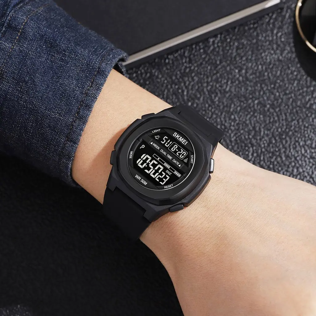 Чоловічий наручний годинник 1821BKBK All Black Skmei acs0030563 - фото 3