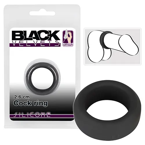 Ерекційне кільце Orion Black Velvets Cock Ring, 2.6 см (чорний)