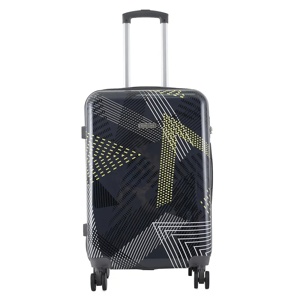 Валіза середня Semi Line 24 дюйми (M) дюйми (M) Polycarbonate/ABS-Plastic Black Pattern (T5651-2) - фото 3