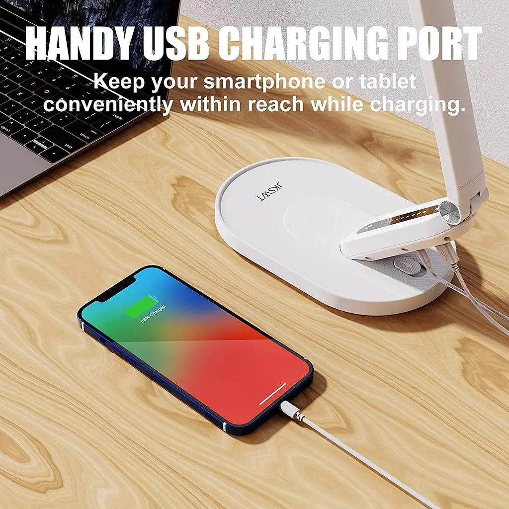 Настільна LED лампа JKSWT на 72 світлодіоди з димером і USB-живленням - фото 7