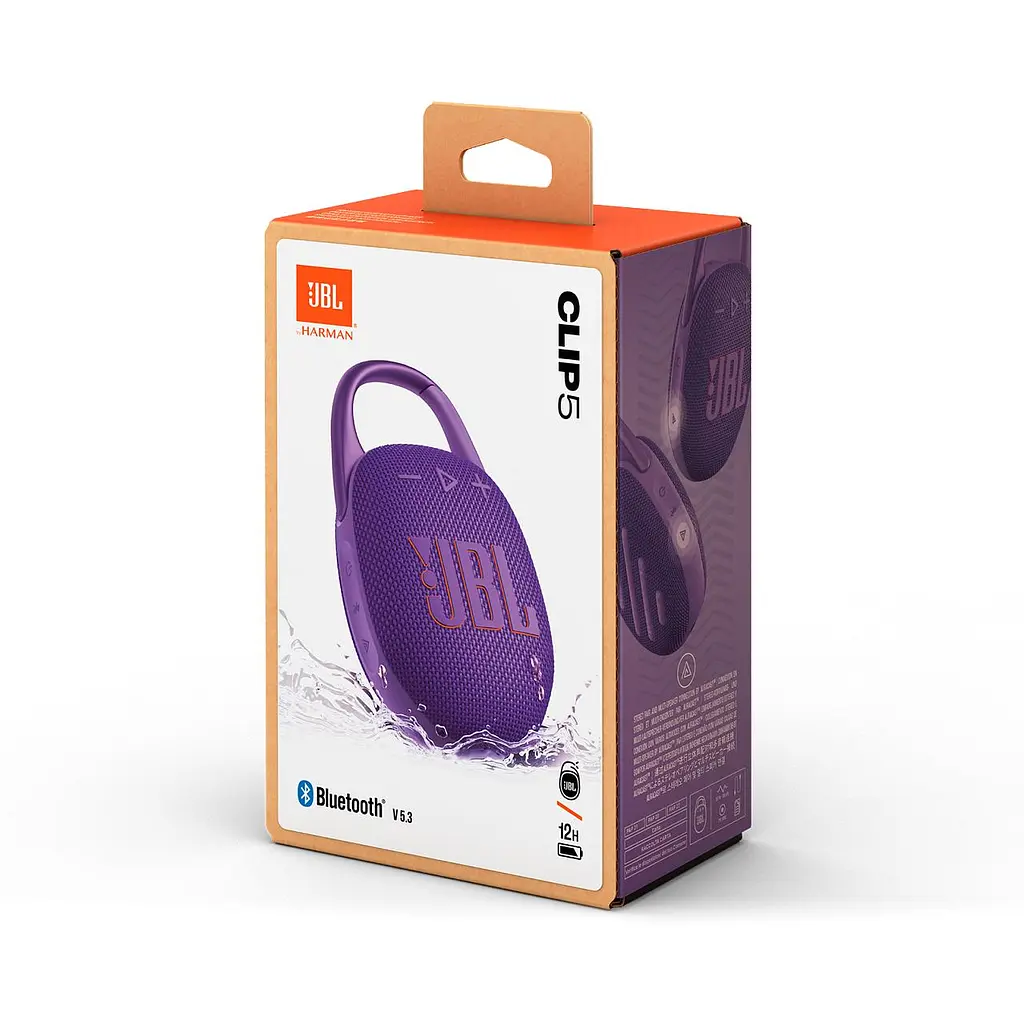 Портативна колонка бумбокс JBL Clip 5 Purple - фото 7