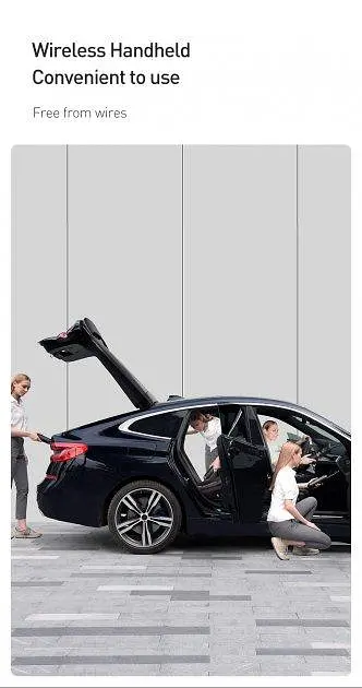 Автопылесос Baseus A2 / 75W /Сухая уборка / Аккумуляторный / 2 насадки / сумка / кабельType-C (CRXCQA2-01) - фото 9