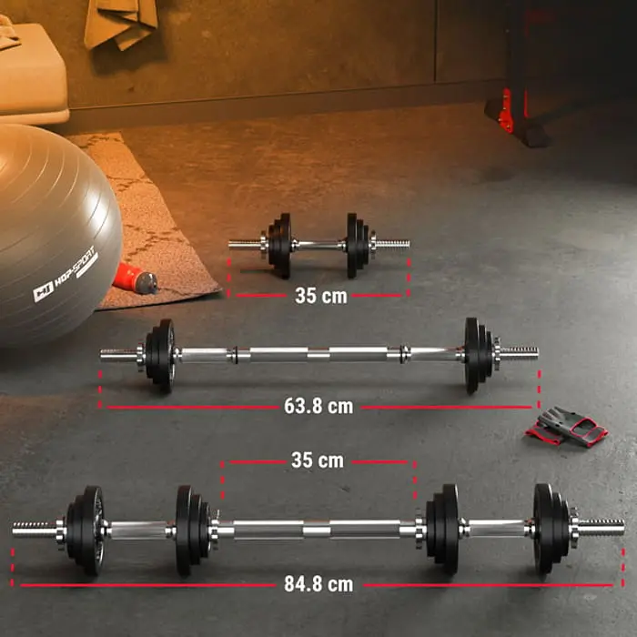 Гантели металлические Hop-Sport 2х10кг с удлиненным грифом - фото 15