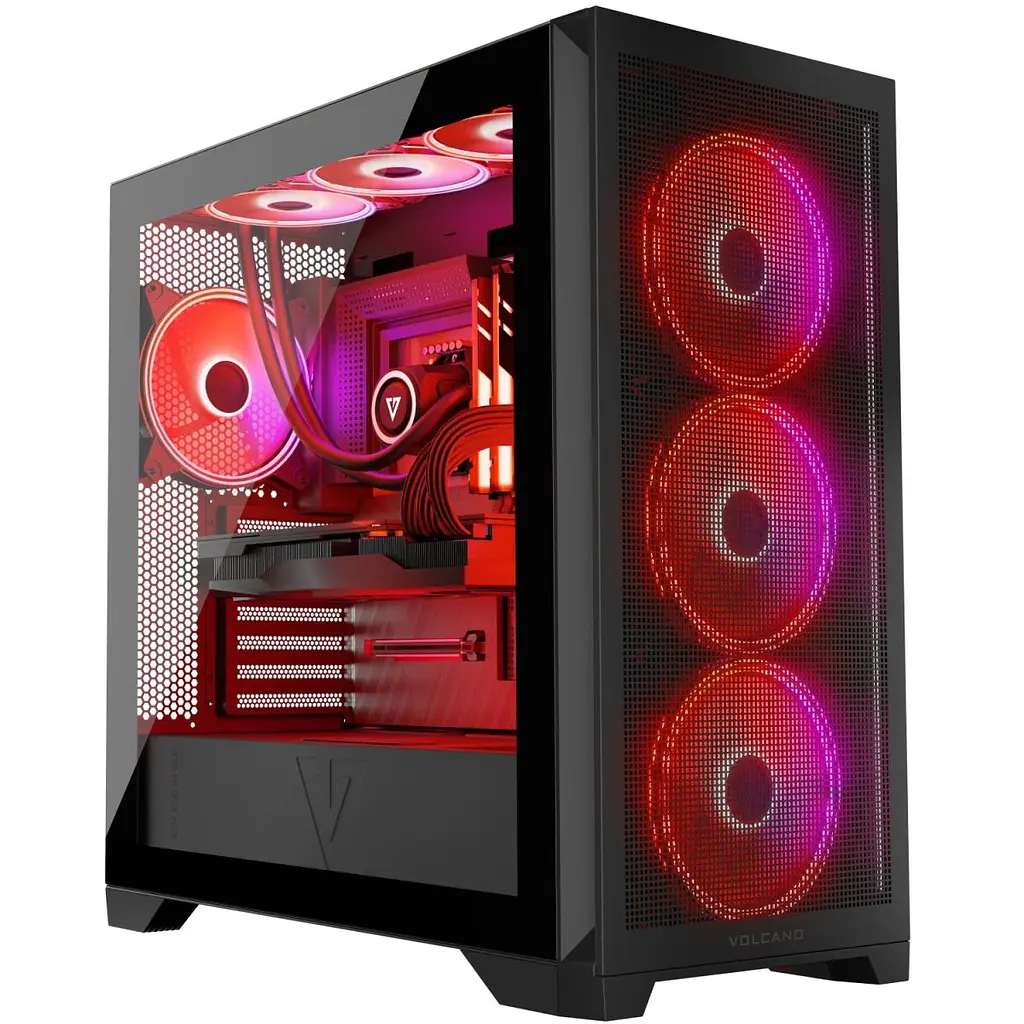 Корпус Modecom VOLCANO EXPANSE S ARGB 4x140 мм fans MIDI USB 3.0x2+TYPE-C BLACK без БЖ ATX (AT-EXPANSE-SG-10-000000) - фото 3