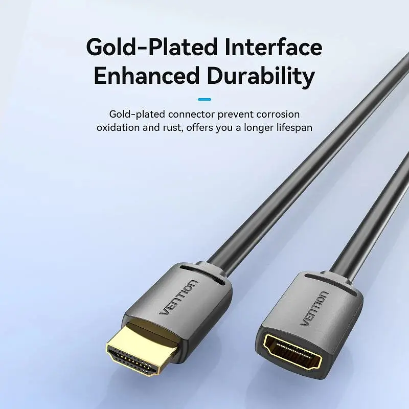 Кабель HDMI M-F (підовжувач), 5.0 м, V2.0, 4K 60Hz PVC Vention - фото 5