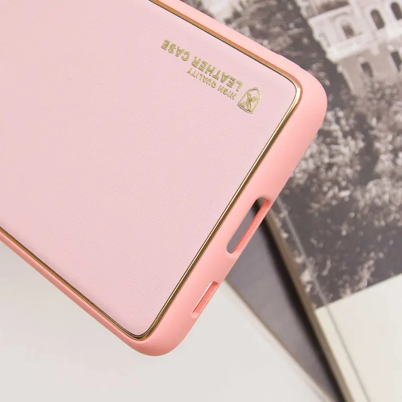 Шкіряний чохол Xshield для Samsung Galaxy S21 Ultra Рожевий / Pink - фото 6