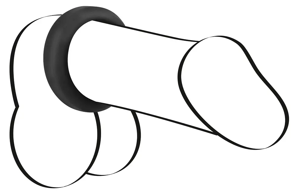 Ерекційне кільце Black Velvets Cock Ring 3.8 см чорний - фото 9