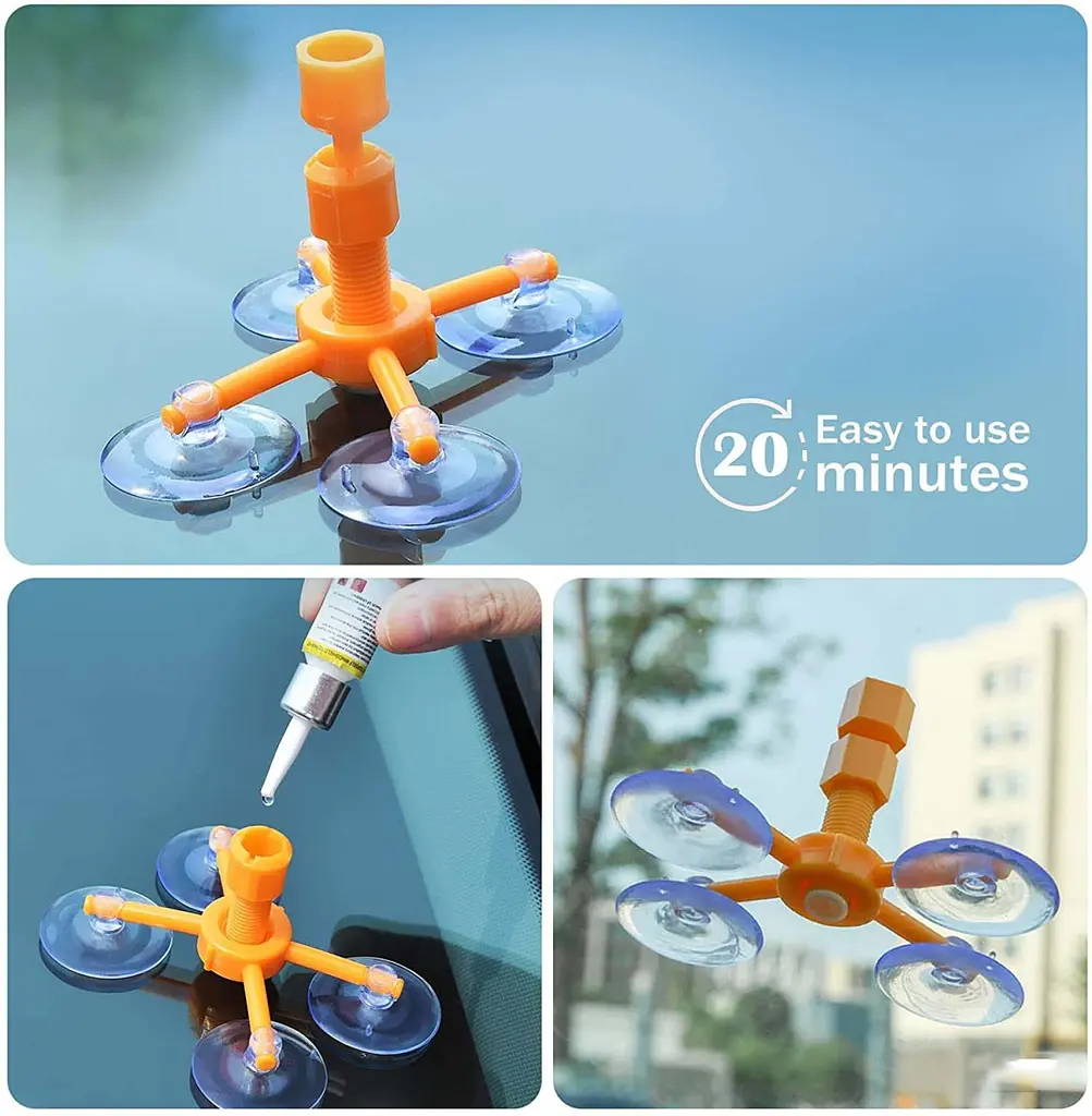 Набір для ремонту лобового скла Sunroz Windshield Repair полімер 3 мл - фото 5