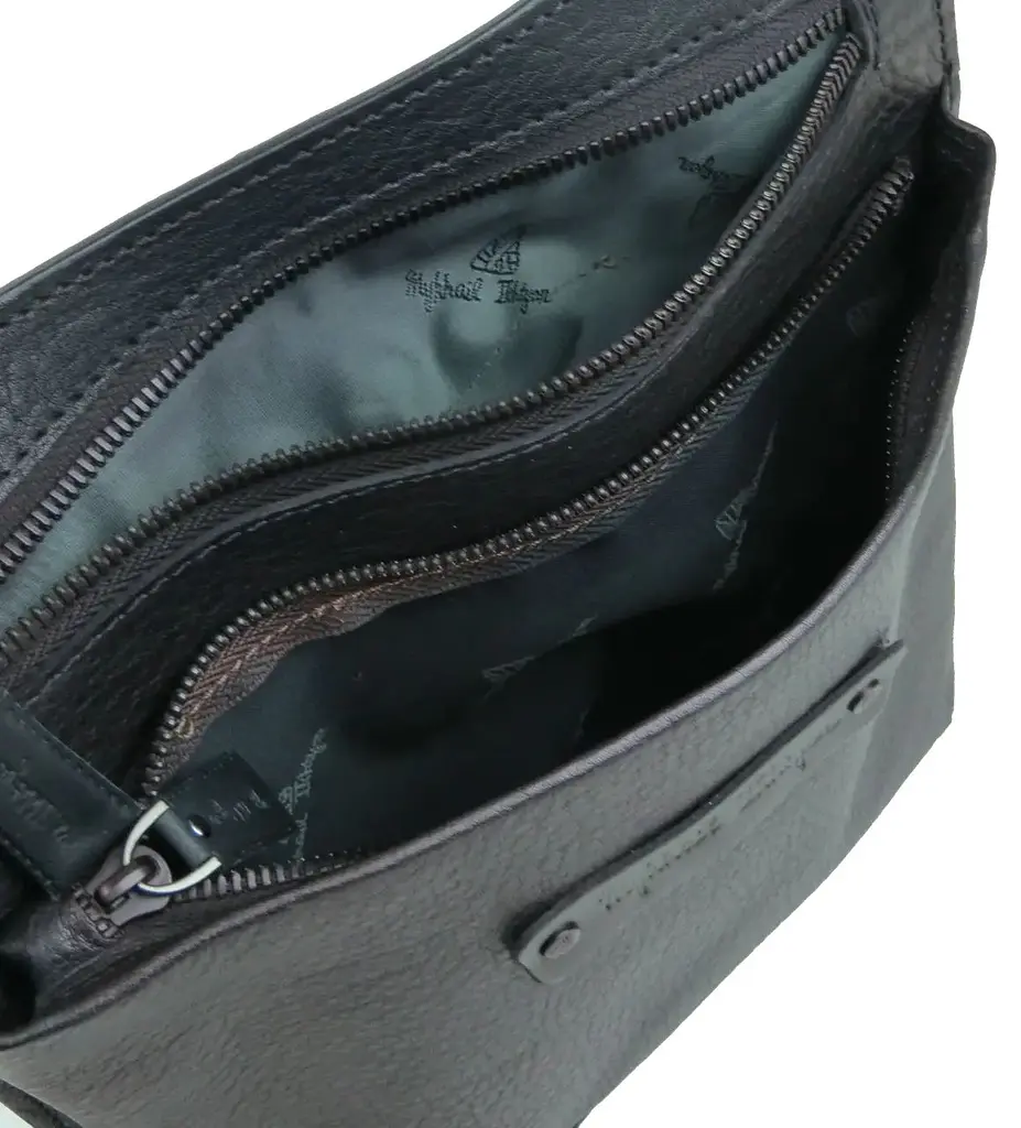Сумка чоловіча Mykhail Ikhtyar 24х26х3 см Чорний (45041 New black) - фото 7
