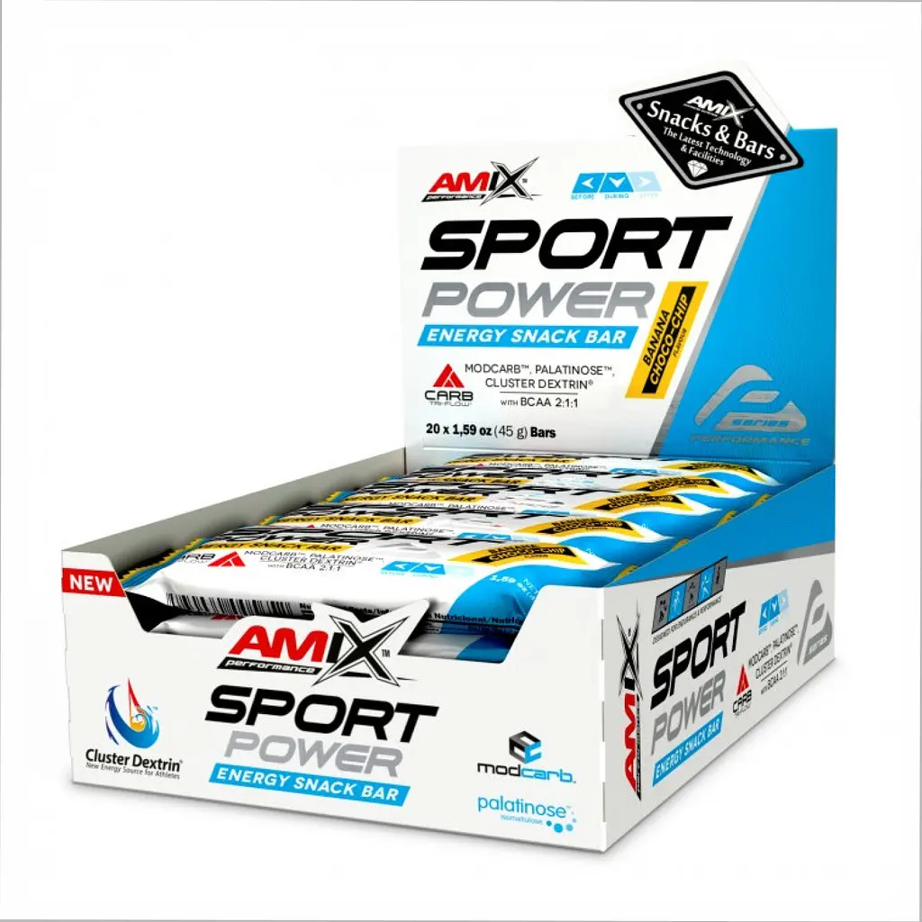 Sport Power Energi Snack Bar — 20 × 45 г Banana Choco Chip