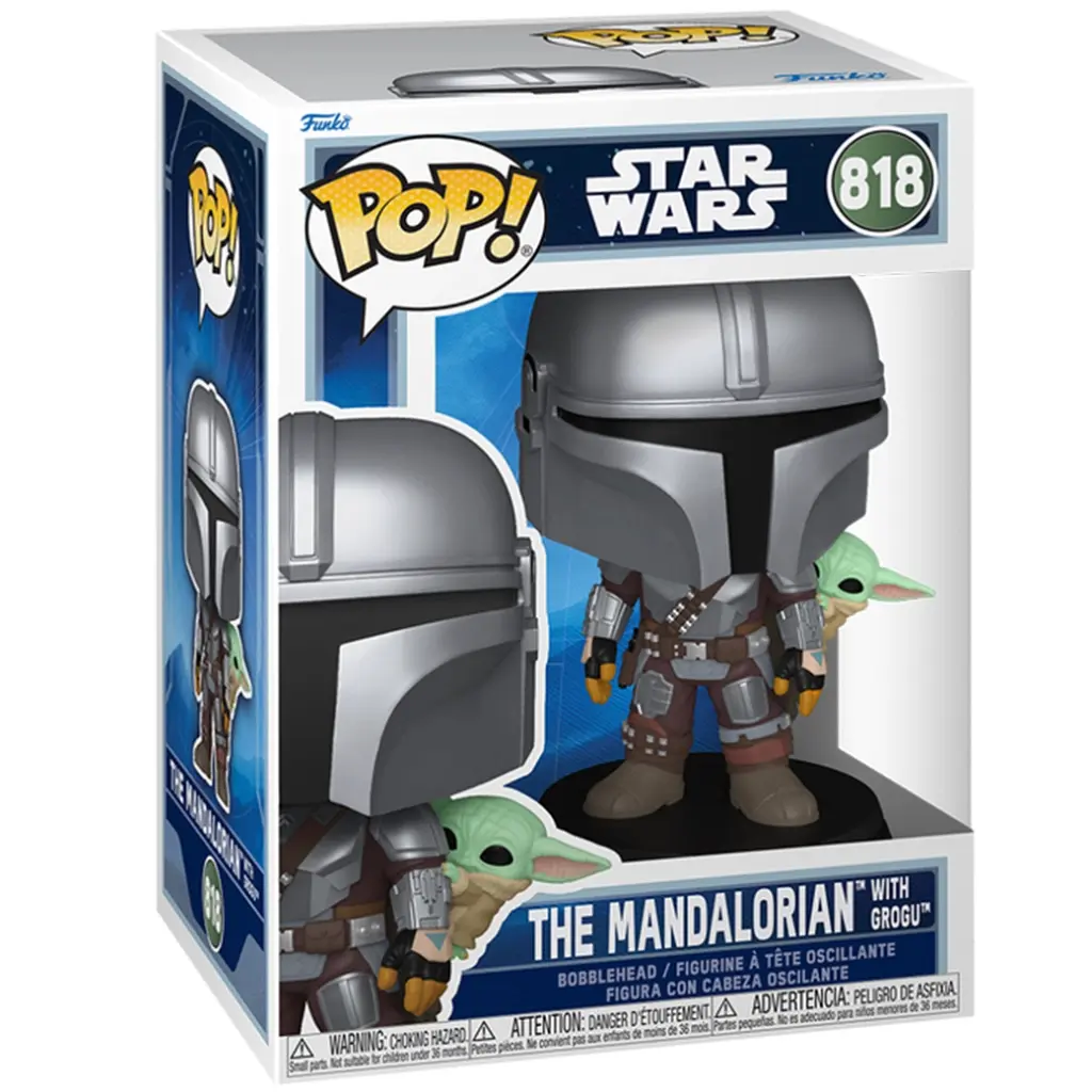Фігурка Funko Pop серії Мандалорець - Мандалорець з Ґроґу на спині (90443) - фото 2