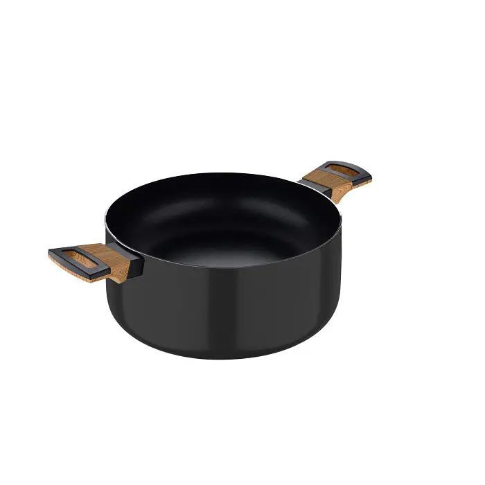 Каструля з кришкою Bergner Earth black BG-32037-BK 28 см 6 л чорна - фото 3