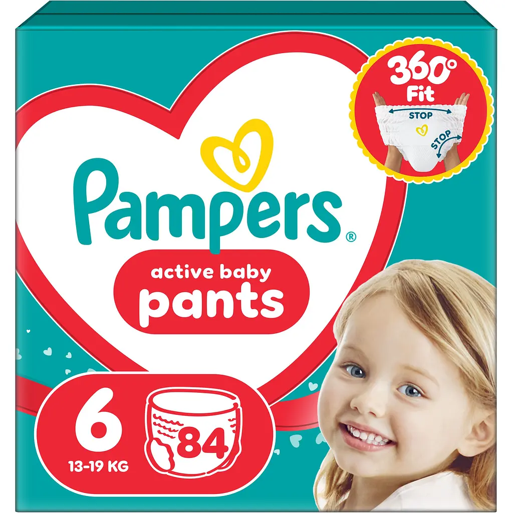 Набір підгузки-трусики Pampers Active Baby Pants Розмір 6 (13-19 кг) 84 шт.