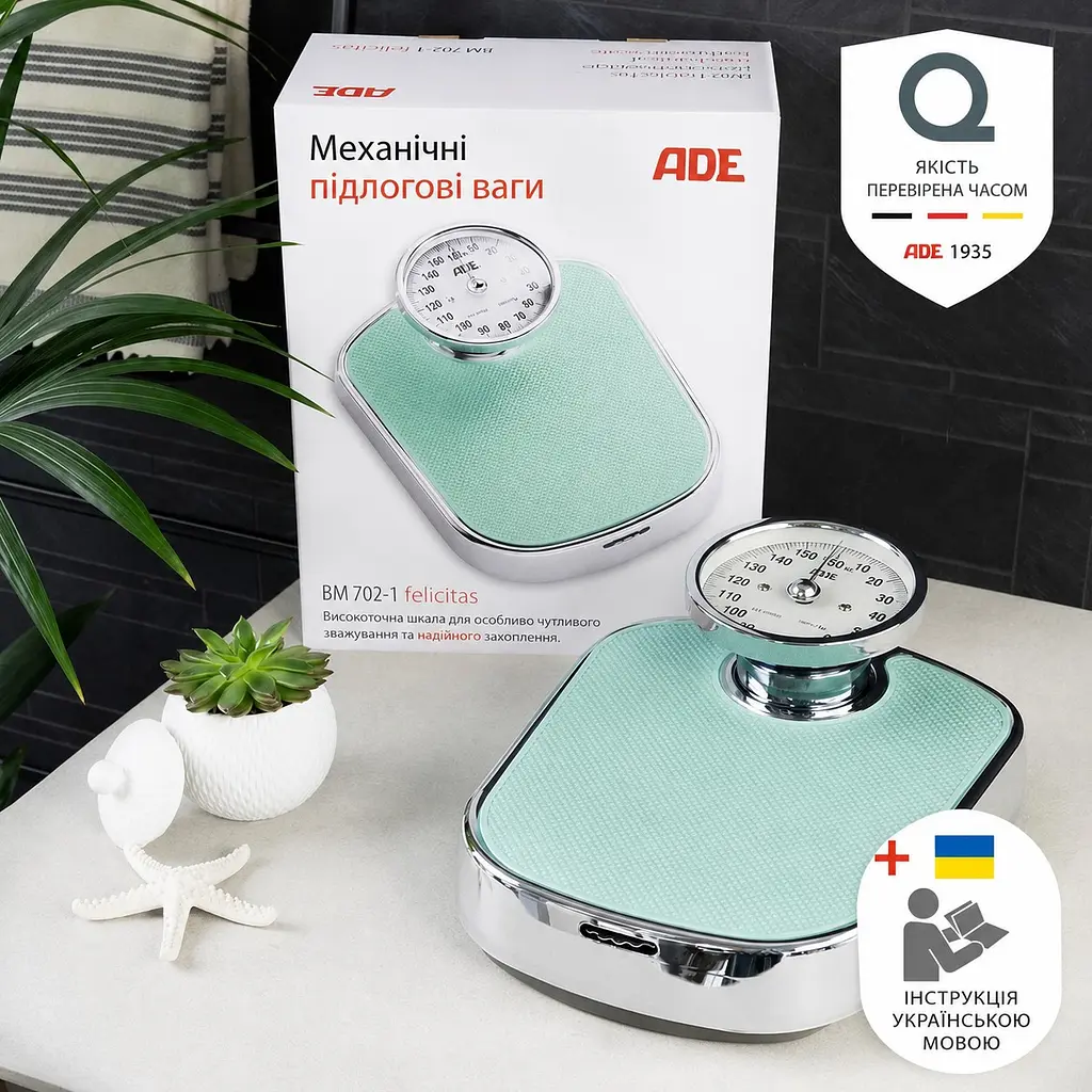 Ваги підлогові механічні посилені ментолові Felicitas ADE BM 702-1 - фото 8