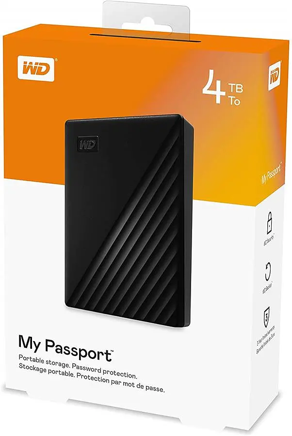 WD My Passport USB 3.2 Gen 1 [Портативний жорсткий диск 4TB USB 3.2 Gen 1 My Passport Чорний] - фото 6