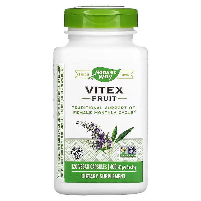 Натуральна добавка Nature's Way Vitex Fruit, 320 вегакапсул