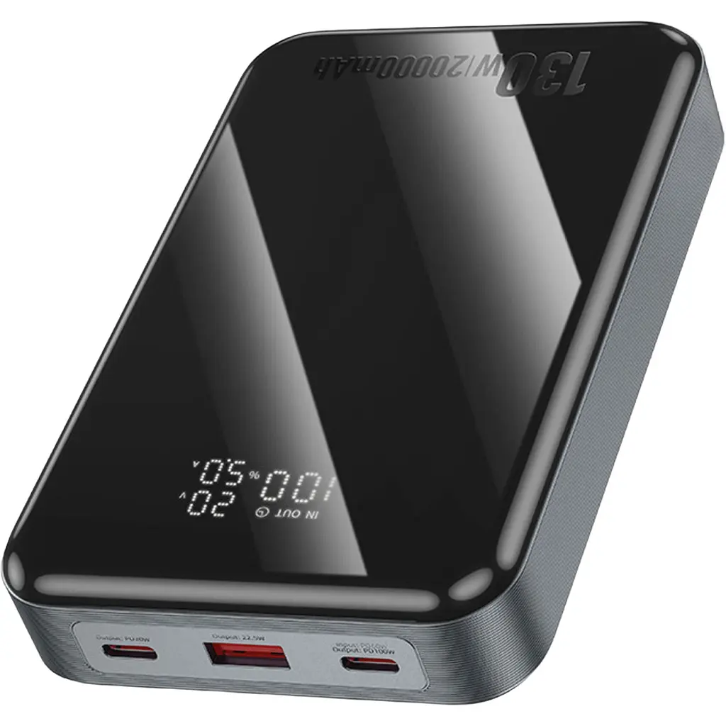 Портативна батарея Powerbank Hoco Q30A Fast charge 130W 20000mAh Grey - фото 4