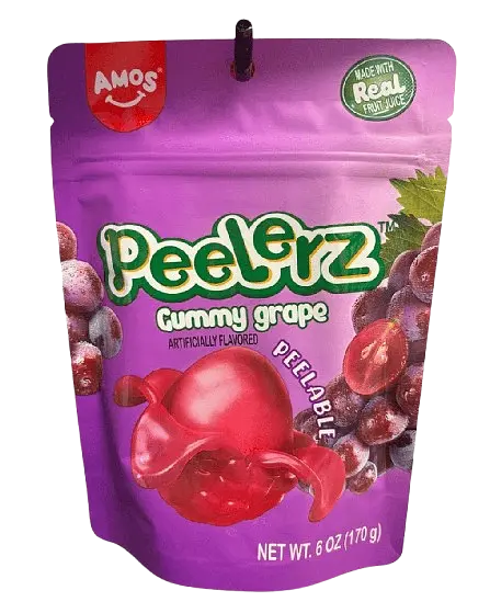 Желейні цукерки Amos Peelerz Gummy Grape 170г