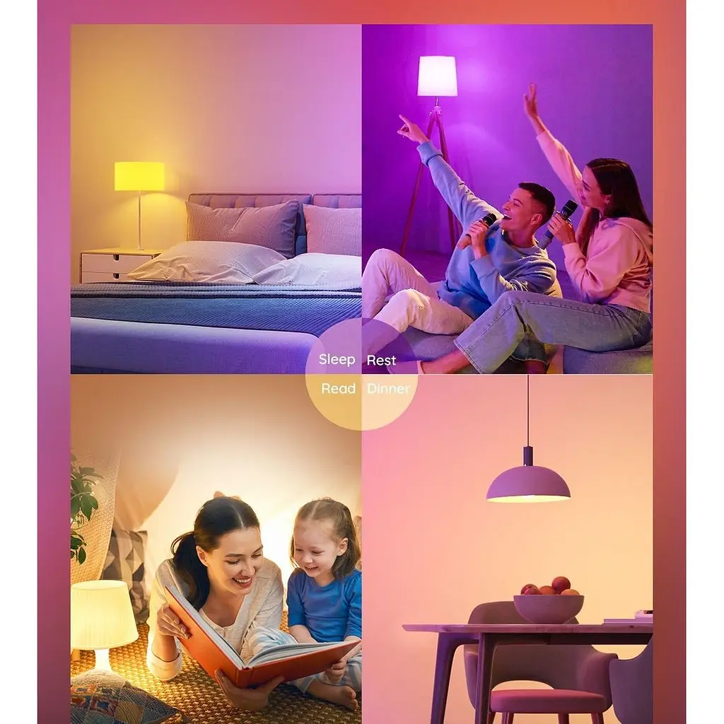 Лампа розумна Govee H6004 E27 9W 800Lm 2700K-6400K RGB WI-FI/Bluetooth біла (H6004CC1) - фото 10