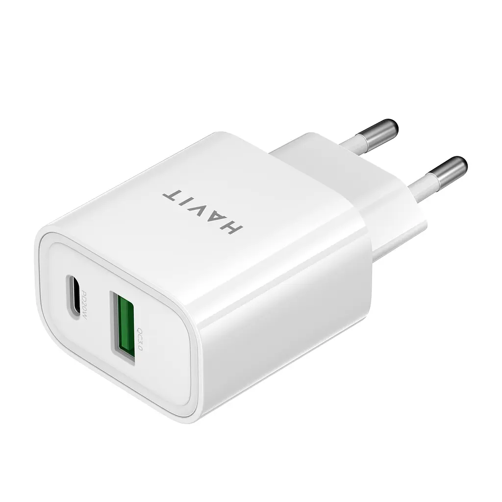 Зарядний пристрій Havit UC111 PRO 20W USB-Aта USB-C білий (HV-UC111-PRO-WH) - фото 5