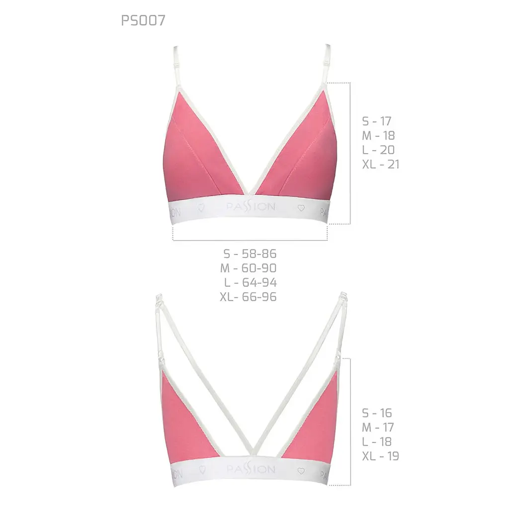 Спортивний топ з подвійними бретелями Passion PS007 TOP S, pink - фото 5