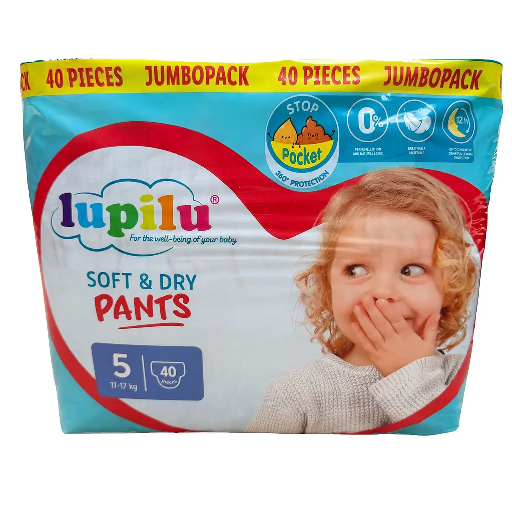 Підгузки-трусики Lupilu Soft & Dry 5 (11-17 кг) 40 шт