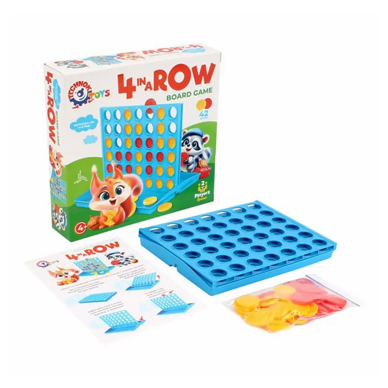Дитяча настільна гра ТехноК Чотири в ряд 9734TXK 42 фішки 2 гравці - фото 2