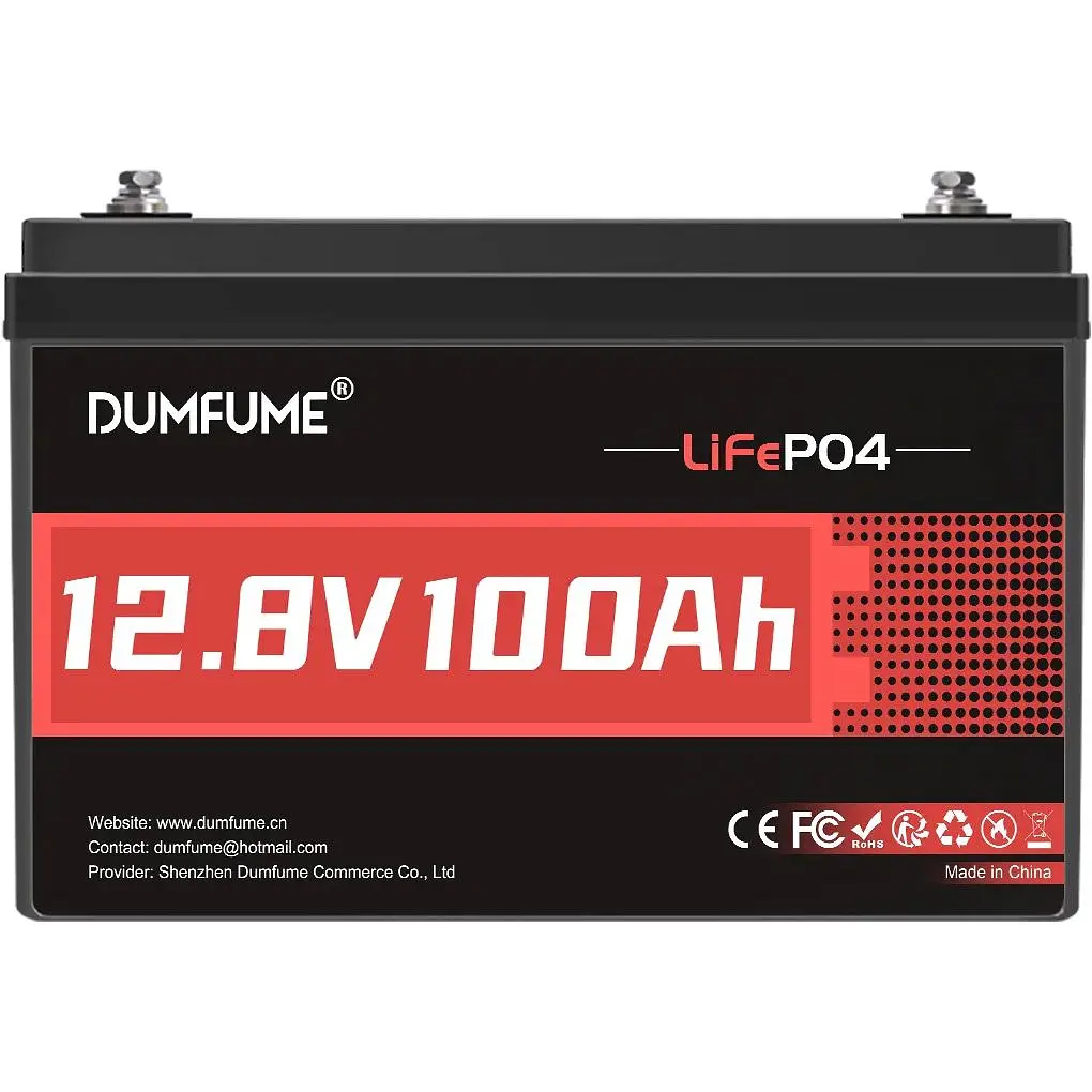 Аккумулятор Dumfume LiFePO4 12V (12.8V/100Ah/1280Wh) (Dumfume-12,8V/100Ah) [164634] - фото 4