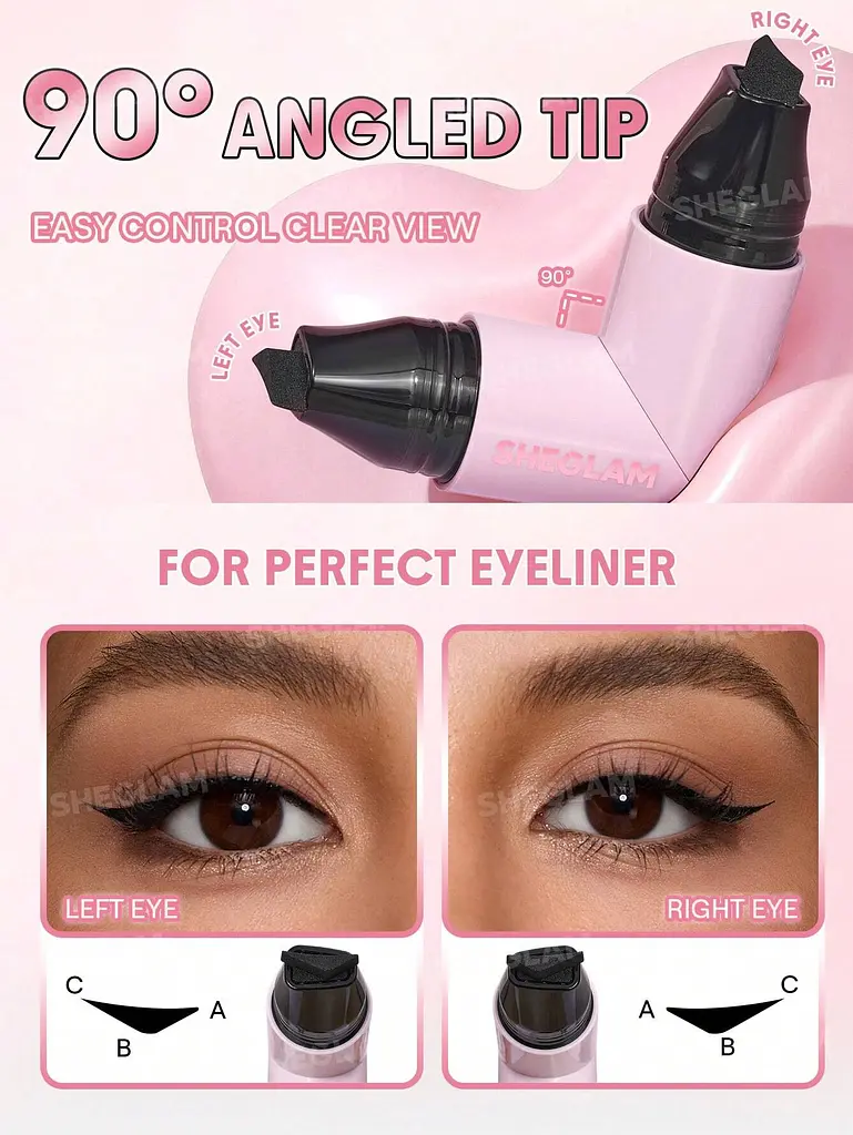 SHEGLAM Insta-Wing Heart Stamp Eyeliner двостороння підводка для очей - фото 4