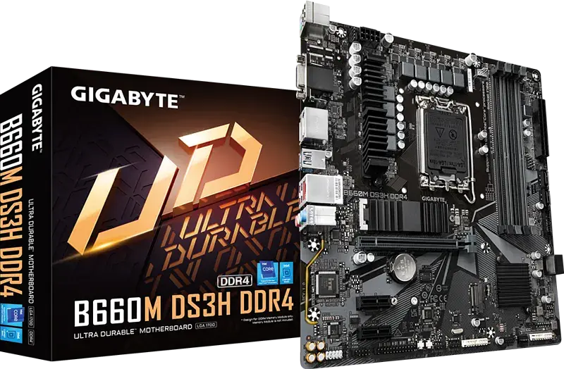 Материнская плата Gigabyte B660M DS3H DDR4 LGA 1700 (B660M-DS3H-DDR4) Б/У - фото 3