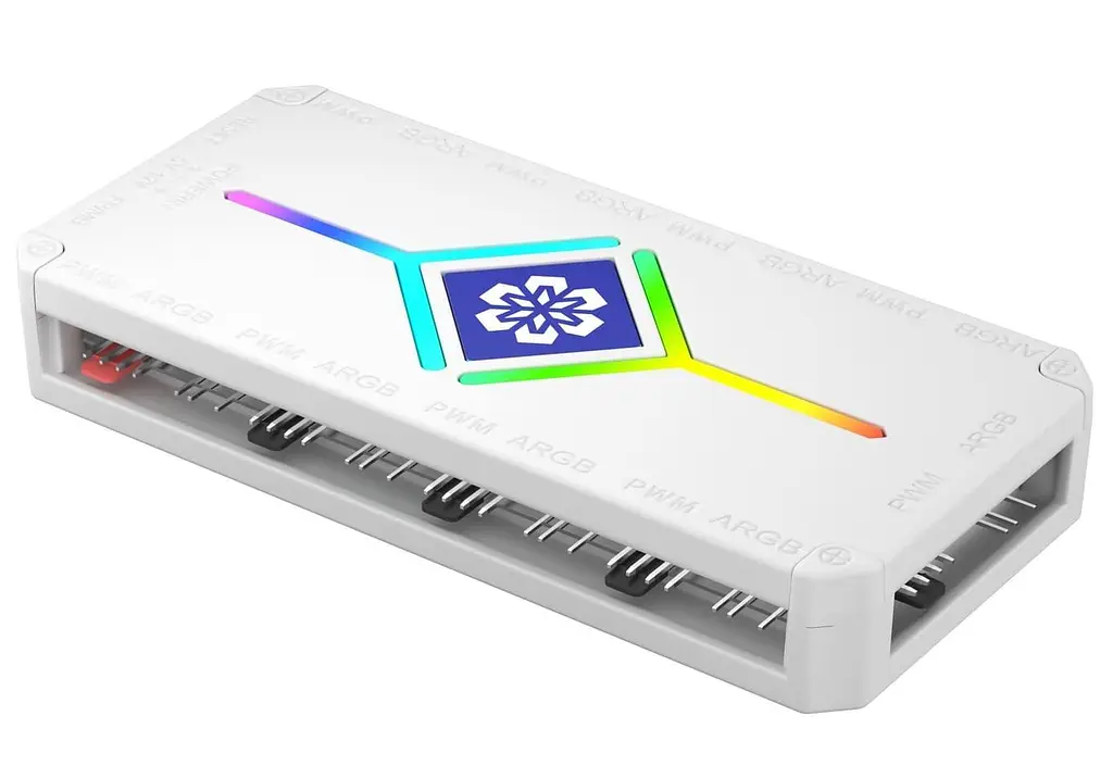 Контролер Coolmoon PWM ARGB controller (H9 WHITE) White - фото 2