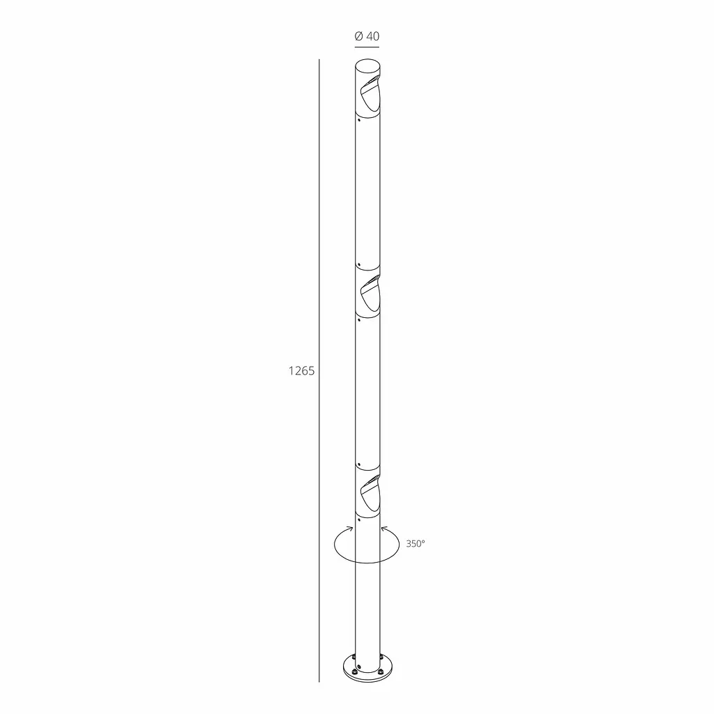 Уличный светильник Skarlat ROL20240 3×2W BK 3000K - фото 3