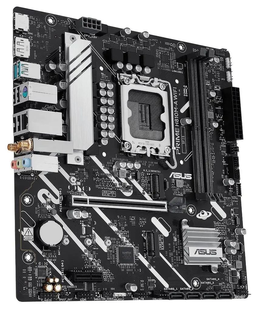 Материнська плата ASUS PRIME H810M-A WIFI (PRIME H810M-A WIFI) (Socket 1851, Intel H810, Micro-ATX) - фото 2