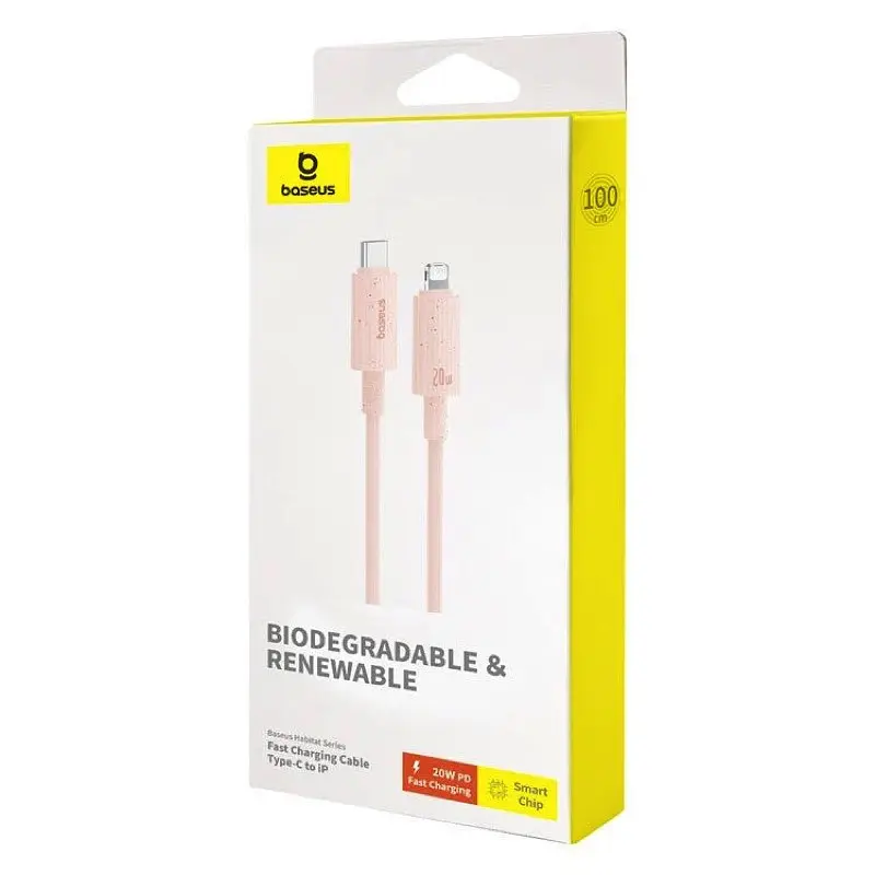 Кабель Baseus Habitat Series Fast Charging Cable Type-C to iP 20W 2 м Wheatpink - фото 2