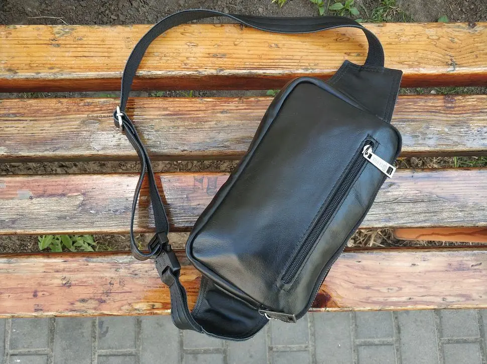 Чоловіча шкіряна поясна сумка TARWA 25×15×4 см sum0025973 - фото 6