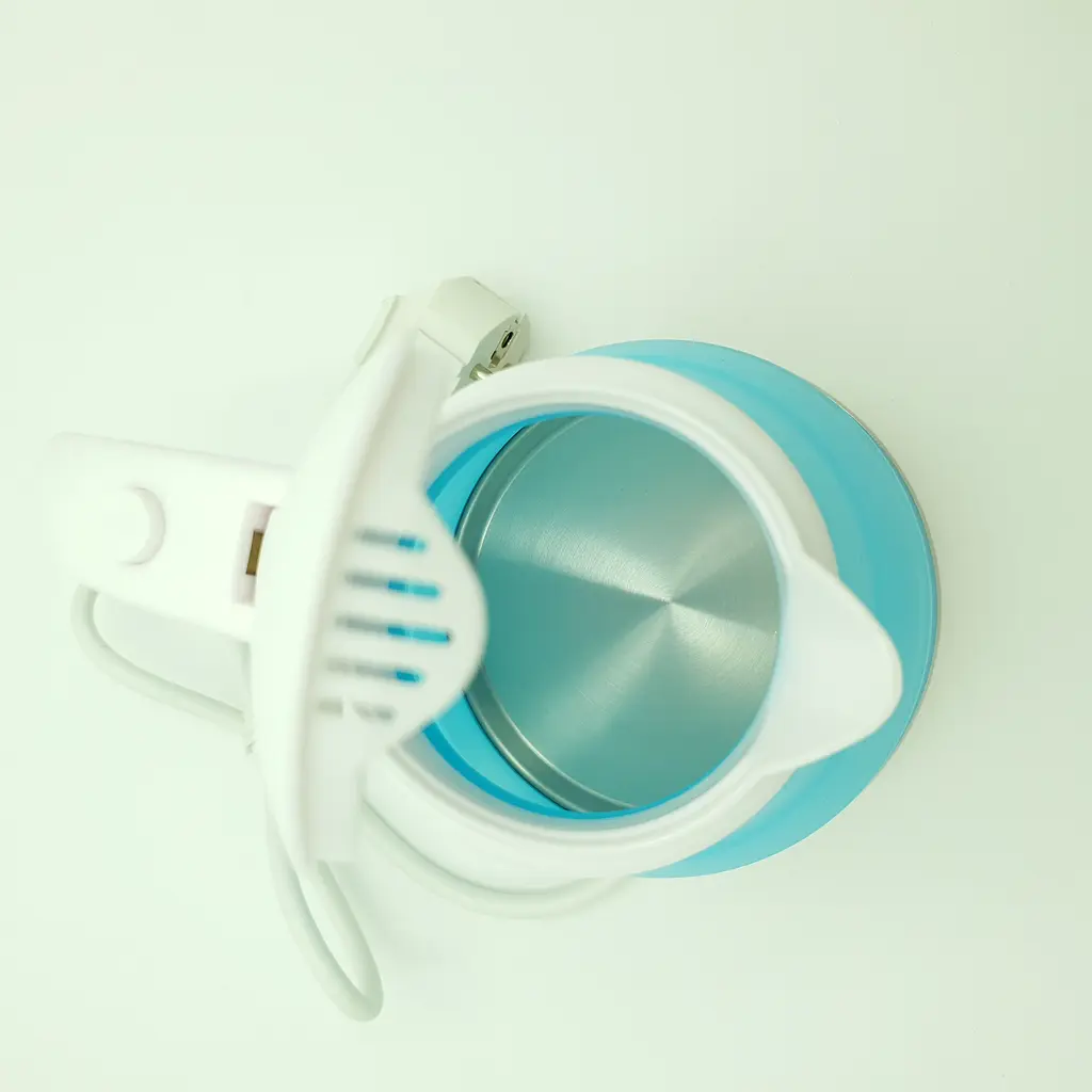 Дорожній чайник силіконовий складаний дисковий 0.75л 700Вт 220В Foldable Travel Kettle блакитний - фото 9