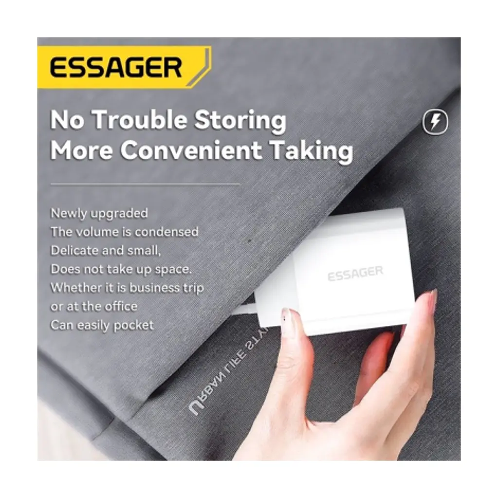 Зарядное устройство Essager USB-C PD20W + cable USB-C to Lightning white (EFJB02-XBL02-T) - фото 10